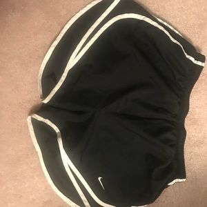 Black Nike track shorts